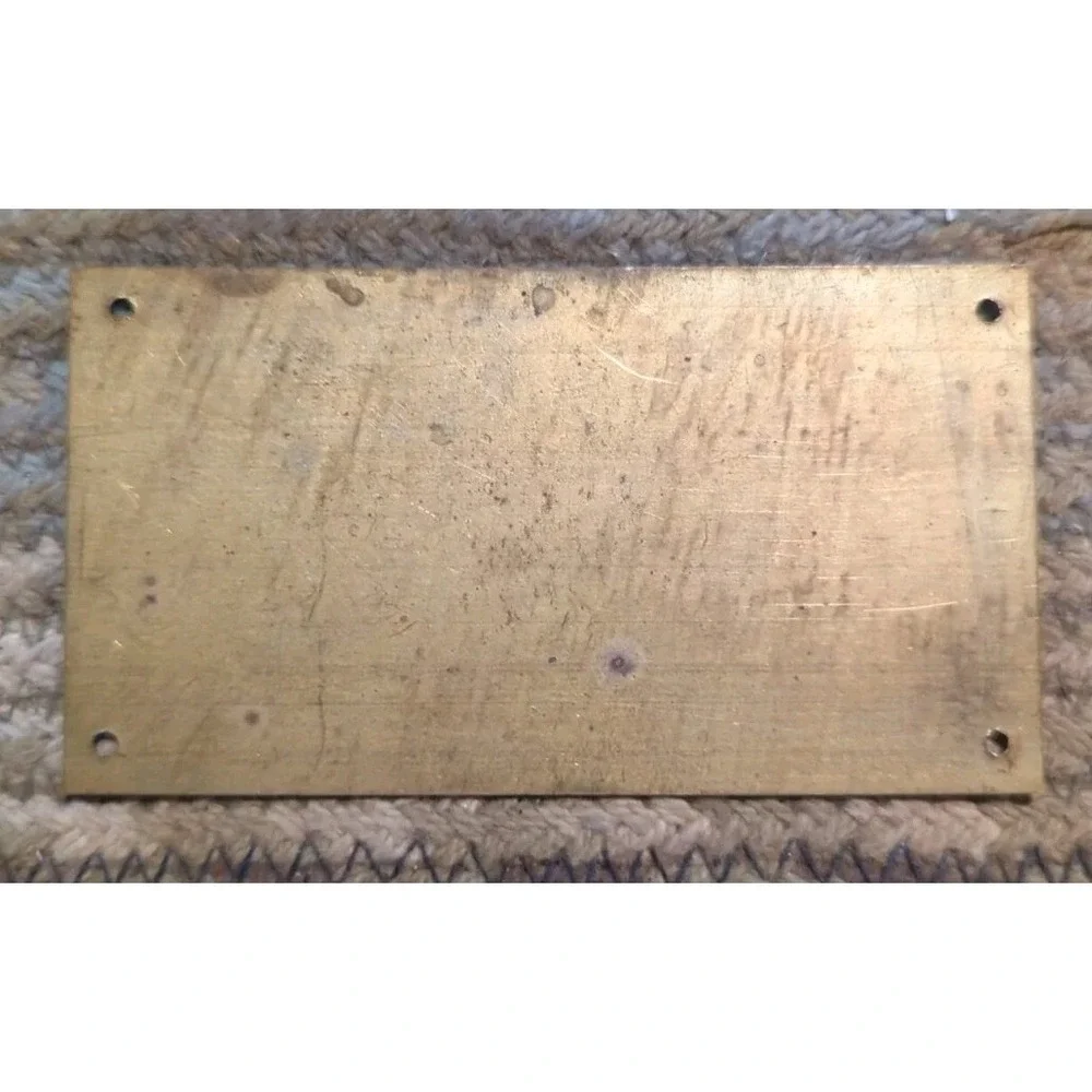Vintage Brass Chandler Hawes Musical Instrument Co. Portland Maine Tag